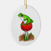Personalisierter Froggy | Funny Frog Keramik Ornament (Rechts)
