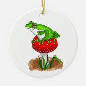 Personalisierter Froggy | Funny Frog Keramik Ornament (Vorne)