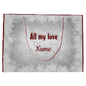 Personalisierter frohe Weihnacht-Ehemann Große Geschenktüte (Rückseite)