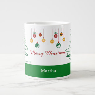 Personalisierter Frohe Weihnachten Becher Jumbo-Tasse