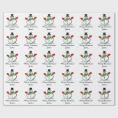 Personalisierter frohe Weihnachten niedlicher Geschenkpapier (Flach)