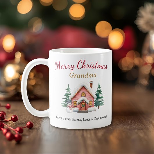 Personalisierter Frohe Weihnachten Oma Becher Kaffeetasse