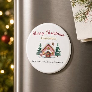 Personalisierter Frohe Weihnachten Oma Magnet