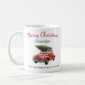 Personalisierter Frohe Weihnachten Opa Becher Kaffeetasse (Links)