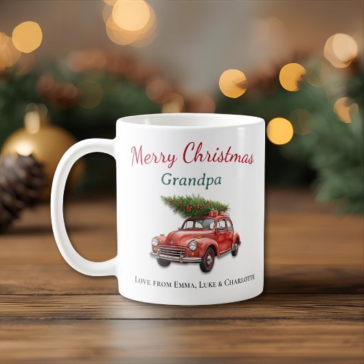 Personalisierter Frohe Weihnachten Opa Becher Kaffeetasse