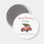 Personalisierter Frohe Weihnachten Opa Magnet (Vorderseite/Rückseite)