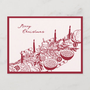 Personalisierter Frohe Weihnachten Tisch Minimal D
