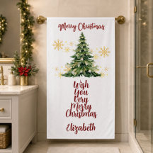 Personalisierter Frohe Weihnachten Wasserfarben Ba