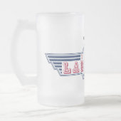 Personalisierter Froher Tag der Arbeit Mattglas Bierglas (Links)