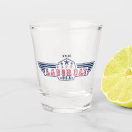 Personalisierter Froher Tag der Arbeit Schnapsglas