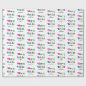 Personalisierter froher und heller Weihnachtsurlau Geschenkpapier (Flach)