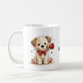 Personalisierter Froher Valentinstag Becher Kaffeetasse (Links)