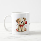 Personalisierter Froher Valentinstag Becher Kaffeetasse (Links)
