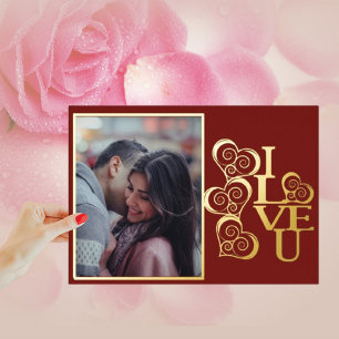 Personalisierter Froher Valentinstag Folien Feiertagskarte