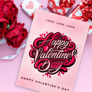 Personalisierter Froher Valentinstag-Gruß Feiertagskarte