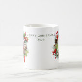 Personalisierter froher Weihnachts-Kardinal Kaffeetasse (Mittel)