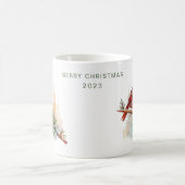 Personalisierter froher Weihnachts-Kardinal Kaffeetasse (Mittel)