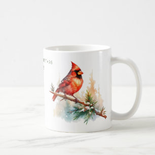 Personalisierter froher Weihnachts-Kardinal Kaffeetasse