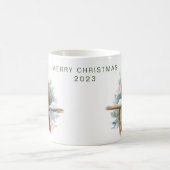 Personalisierter froher Weihnachts-Kardinal Kaffeetasse (Mittel)