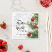 Personalisierter froher Weihnachtsbaum | Serviette (Beispiel)