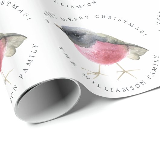 Personalisierter froher Weihnachtsgebirge Geschenkpapier (Rolleneckpunkt)