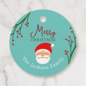 Personalisierter froher Weihnachtsgeschenk-Tag Geschenkanhänger (Rückseite)