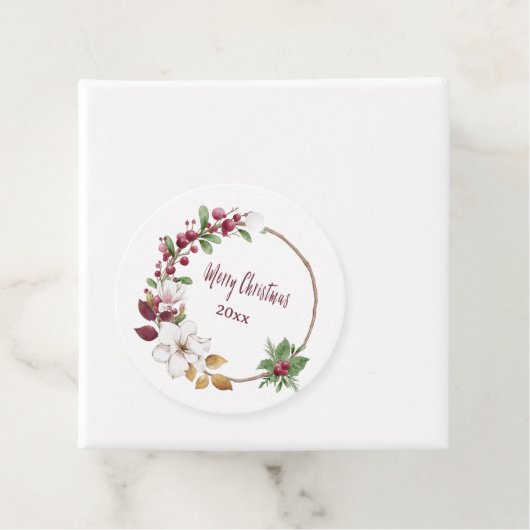 Personalisierter froher Weihnachtskranz mit dem Ja Geschenkanhänger (Beispiel)