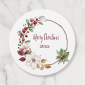 Personalisierter froher Weihnachtskranz mit dem Ja Geschenkanhänger (Vorderseite)