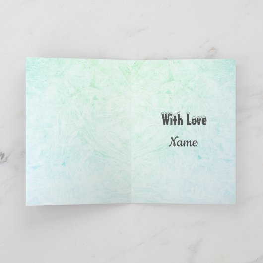 Personalisierter froher Weihnachtsmann Karte (Innenseite)