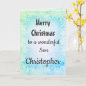 Personalisierter froher Weihnachtsmann Karte (Gelbe Blume)