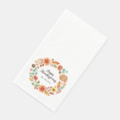 Personalisierter "Frohes Erntedankfest"-Kranz Serviette (Ecke)