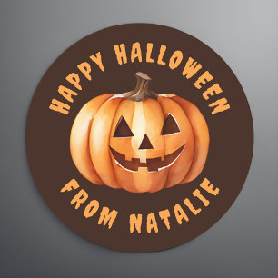 Personalisierter Frohes Halloween Aufkleber