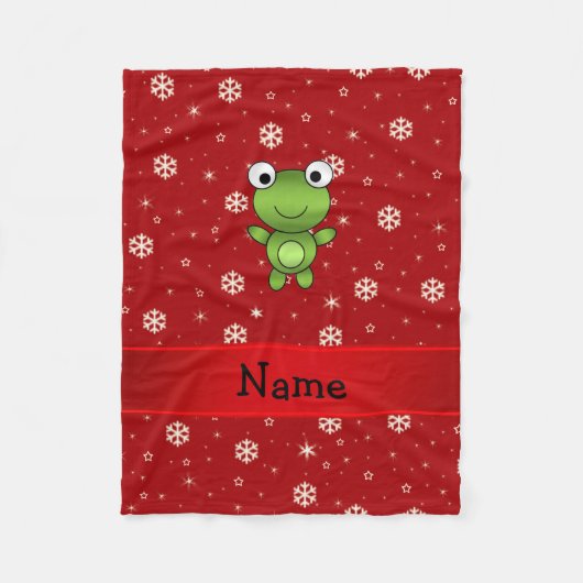Personalisierter Frosch Fleecedecke (Vorderseite)