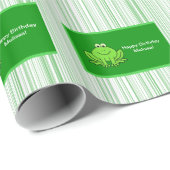 Personalisierter Frosch Geschenkpapier (Rolleneckpunkt)