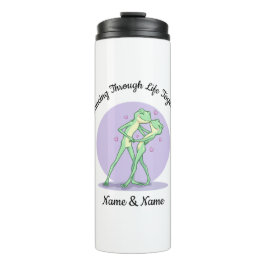 Personalisierter Frosch-Paar-Thermal-Tumbler Thermosbecher