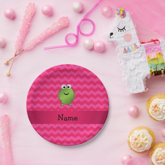 Personalisierter Frosch Pappteller (Party)