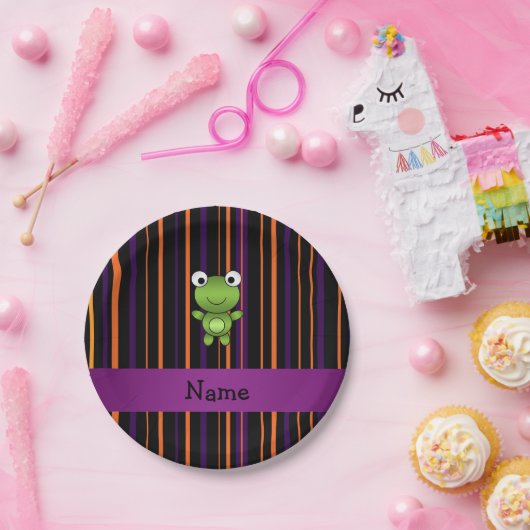 Personalisierter Frosch Pappteller (Party)