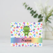 Personalisierter Frosch Postkarte (Stehend Vorderseite)
