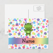 Personalisierter Frosch Postkarte (Vorne/Hinten)