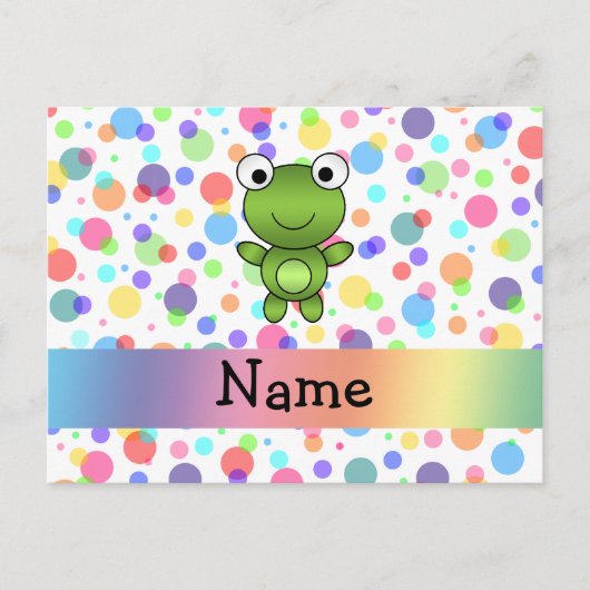 Personalisierter Frosch Postkarte (Vorderseite)