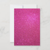 Personalisierter Frosch rosa Glitzer Einladung (Rückseite)