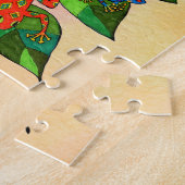 Personalisierter Froschbaum Wasserfarbe Puzzle (Seite)