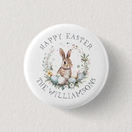 Personalisierter Frühling Bunny Easter Egland Button