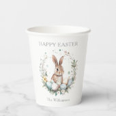 Personalisierter Frühling Bunny Easter Egland Pappbecher (Rückseite)