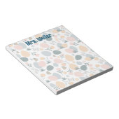 Personalisierter Frühling mit Eiern, Schmetterling Notizblock (angewinkelt)