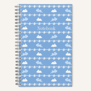 Personalisierter Frühlingshase Gänseblümchen Weiß  Notizblock