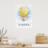Personalisierter Fuchs Luftballon Poster (Küche)