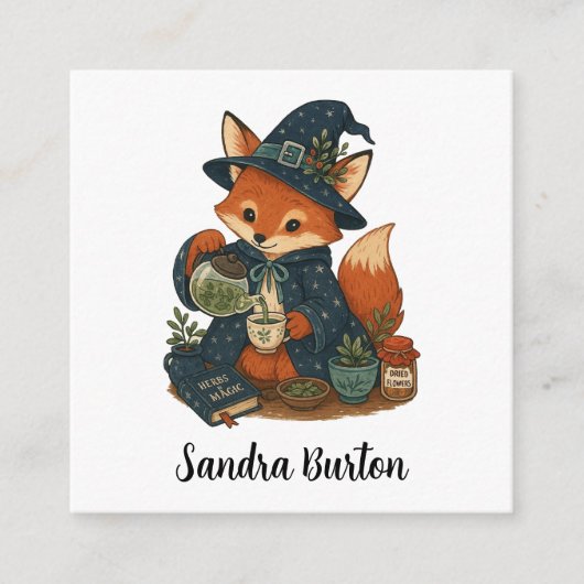 Personalisierter Fuchs-Tee Begleitkarte (Vorderseite)