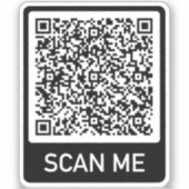 Personalisierter Fügen Sie Ihren lustigen QR-Code- Aufkleber (Vorderseite)