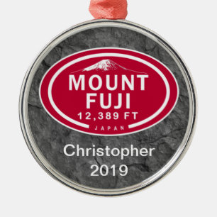 Personalisierter Fuji 12.389 FT Japan Berg Ornament Aus Metall
